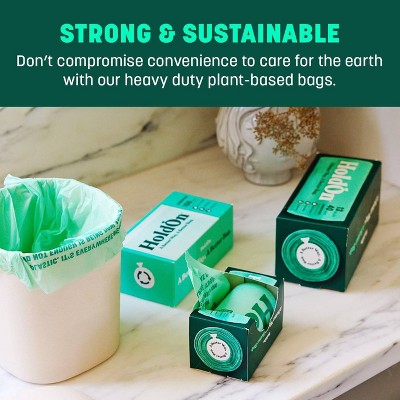HoldOn Bags Compostable Small Space Trash Bags - 4gal/30ct