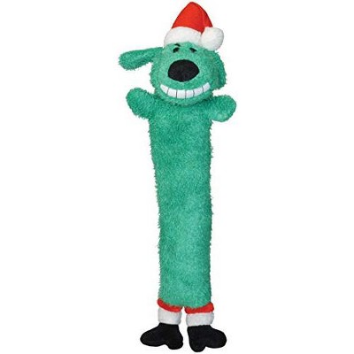 Multipet Loofa Santa Assortment (Green, White, and Red) Dog Toy