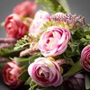 Sullivans Artificial 19" Ranunculus Heather Bush Set of 3 - 2 of 2