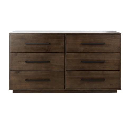 Lawson 6 Drawer Dresser Dark Chocolate Safavieh Target