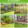 GOTGELIF Decorative Garden Fence Panels 10Pcs 36In x 11Ft Outdoor Rustproof Metal Barrier for Pets & Plants - 4 of 4