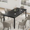 Homhougo 70.8 Inch Long Dining Table for 6 People, Large Rectangle Kitchen Table with Sturdy Metal Legs Black - 3 of 4
