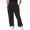 Agnes Orinda Women's Plus Size Stretchy High Waisted with Pocket Wide Leg Palazzo Pants - image 2 of 4