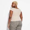 Women's Cap Sleeve Portrait Neck T-Shirt - Wild Fable™ - 3 of 3