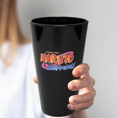 Naruto Shippuden Black and Silver 16oz Drinking Glass
