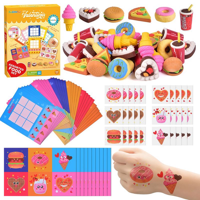 Fun Little Toys Valentine's Day Food Themed Stickers Set, 2 of 8