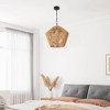 VYNXARIA 17 - Inch Boho Hemp Rope Ceiling Lights, Handcrafted Farmhouse Adjustable Pendant Fixtures - 2 of 4