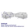 3-Seater + 3-Seater Teddy Fabric Sofa Set with Wooden Frame and Thick Cushions, 6 Removable Pillows - 2 of 4