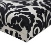Essence Damask 2pc Outdoor Seat Cushion Set - Black/White Floral - Pillow Perfect - 2 of 4