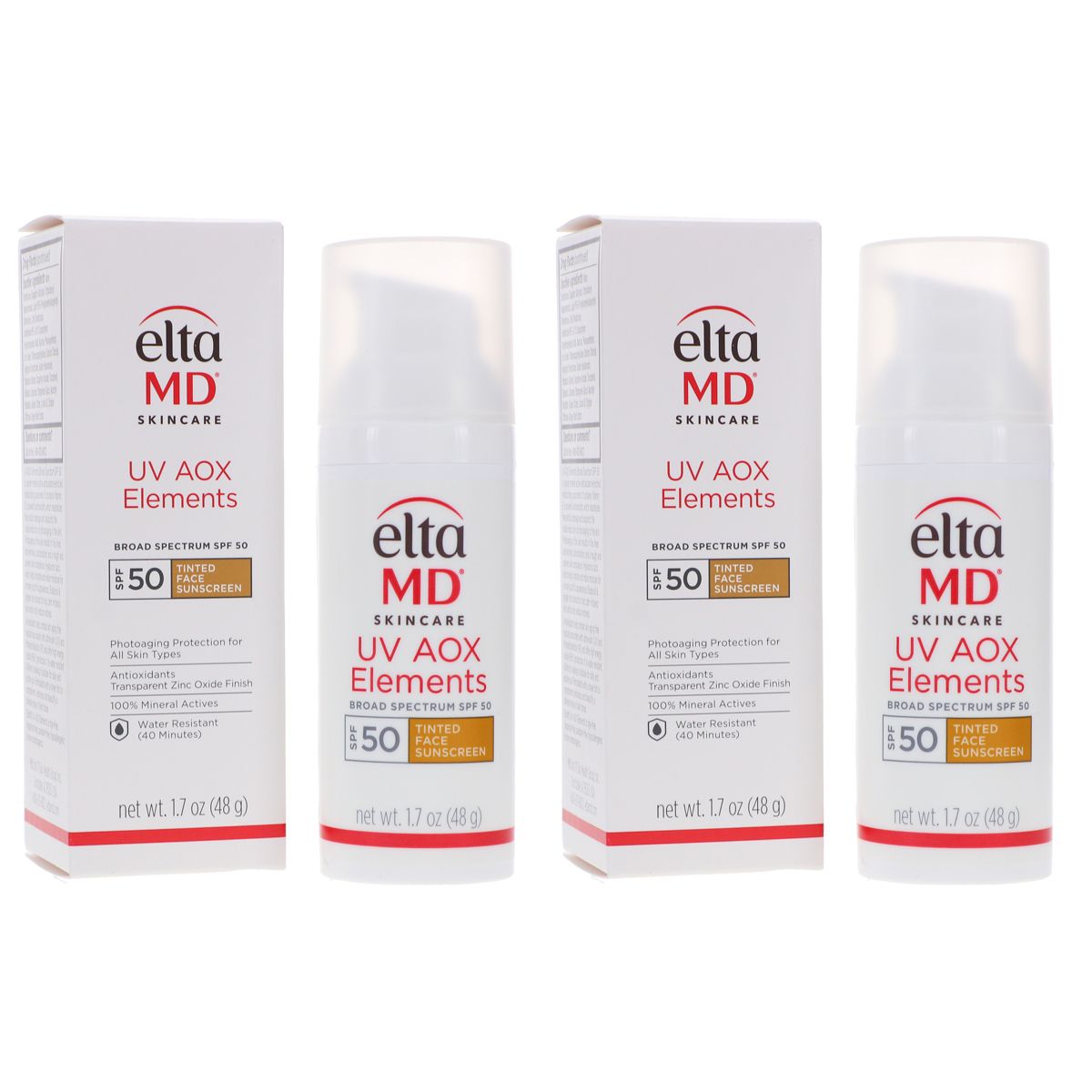 EltaMD UV AOX Elements Broad Spectrum SPF 50 Tinted Face Sunscreen 1.7 oz 2 Pack - thumbnail 7