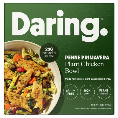 Daring Frozen Gluten Free Penne Primavera Plant Based Chicken Bowl - 9oz
