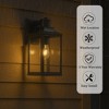 ALOADECOR 1 Light Farmhouse Outdoor Wall Lantern wiht Motion Sensor in Matte Black with Clear Glass for Porch Courtyard (2 Pack) - 4 of 4