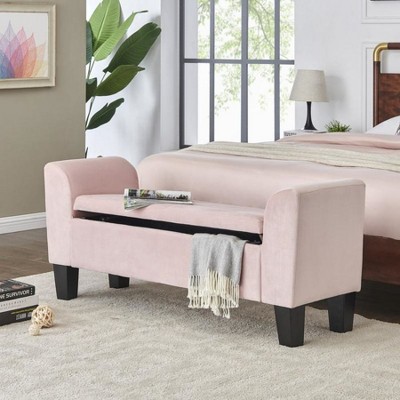 HOMLUX Mila Velvet Ottoman Bench with Storage