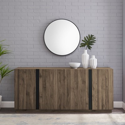 CAVINAS Mid-Century Modern TV Stand with 3-Drawer for TVs up to 80" Entertainment Center for Living Room