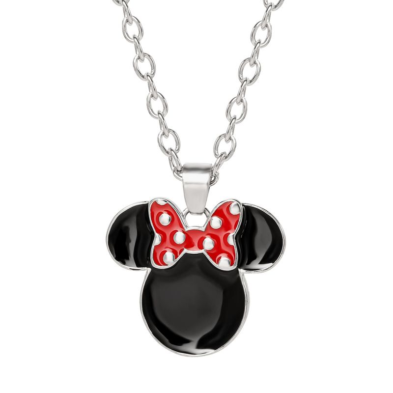 Disney Minnie Mouse Fashion Pendant and Stud Earrings Gift Set with 3-D Eye Mask and Scrunchies, 3 of 7