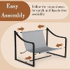 Modern Accent Chair, Heavy Duty Metal Frame Reading Chair with Armrest and Soft Foam - 3 of 4