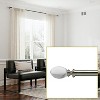 Versailles Crystale Egg Finial Steel Heavy Duty Curtain Rod Set for Windows Brushed Nickel - 2 of 4