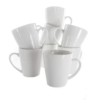 Bialetti Octagonal Cups, Set of 4 Cups, Matt Black and Rose Gold, 75 ML