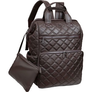 Joan & David Diamond Quilted Puffer Nylon Square Laptop Backpack - 1 of 4