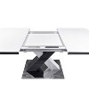 PAGED Extendable Dining Table Rectangle Kitchen Table with MDF Tabletop and X-Shape Legs, 47.24-62.99" Living Room Table for 4/6 Person - 3 of 4