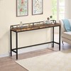 UbMelt 70.9 Inch Console Table with Metal Legs,Entryway Console Table behind Couch for Living Room & Entryway,Brown - 4 of 4