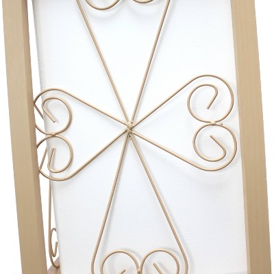 Chic White 12" Multi-Functional Wine Rack Shelf Lamp with Linen Shade