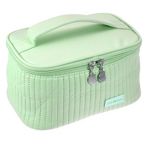 Unique Bargains Polyurethane Faux Leather Large Makeup Bag Brush Organizer for Women 1 Pc - 1 of 4