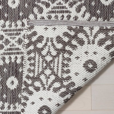 Montauk Charcoal and Ivory Hand Woven Wool Area Rug