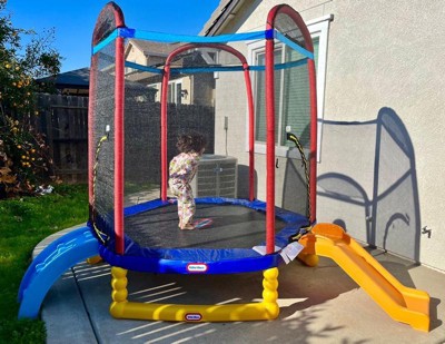 Little tikes climb n slide clearance trampoline