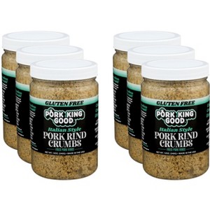 Pork King Good Pork Rind Crumbs Italian - Pack of 6 - 12 Oz - 1 of 2