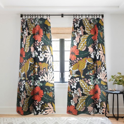 Marta Barragan Camarasa Animal Print Dark Jungle Single Panel Sheer Window  Curtain - Deny Designs : Target