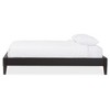 Full Lancashire Modern and Contemporary Faux Leather Upholstered Bed Frame with Tapered Legs Black - Baxton Studio - 2 of 4