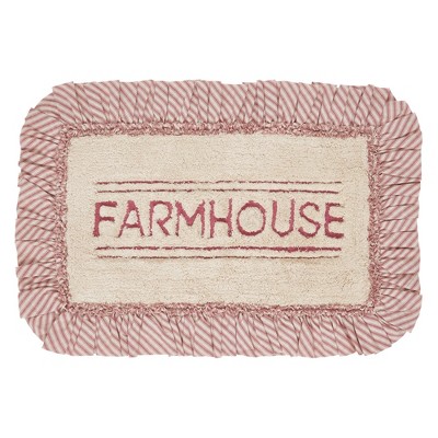 Sawyer Mill Red Farmhouse Bathmat 20x30 VHC Brands