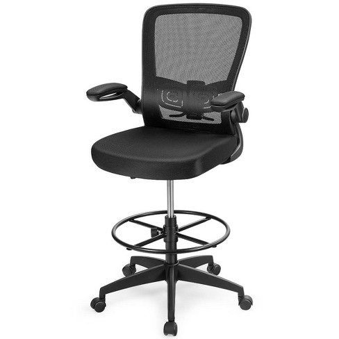 Costway Tall Office Chair Adjustable Height W lumbar Support Flip Up Arms Target
