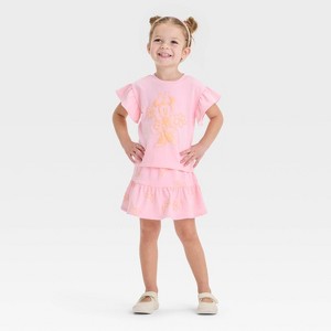 Toddler Girls' 2pc Disney Minnie Mouse Top & Skort Set - Pink - 1 of 4