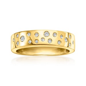 Pure Collection by Ross-Simons 0.20 ct. t.w. Scattered Lab-Grown Diamond Ring in 18kt Gold Vermeil - 1 of 4
