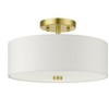 Livex Lighting Meridian 2 - Light Semi-Flush Mount in  Satin Brass - 2 of 2