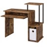 Vynxaria Writing Desks Weathered Oak Black Computer Desk Rustic-Industrial for Home Offices Compact and Portable - 4 of 4