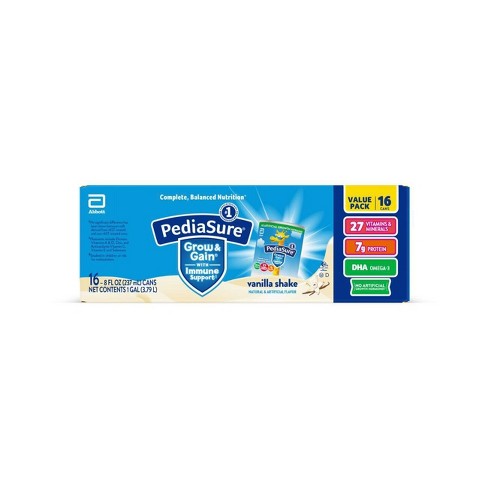 PediaSure Grow & Gain with Immune Support, Kids Protein Shake, 27 Vitamins  and Minerals, 7g Protein, Helps Kids Catch Up On Growth, Non-GMO