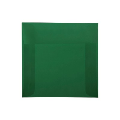 JAM Paper 6 x 6 Square Translucent Vellum Invitation Envelopes Racing Green 1591938