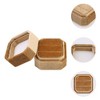 Unique Bargains Portable Double Slots Velvet Jewelry Ring Box for Proposal Engagement Wedding - 2 of 4