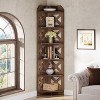 Hommoo 70.8" Rustic 6-Tier Corner Bookshelf - 4 of 4