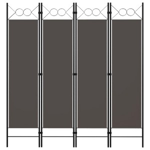 vidaXL 4-Panel Room Divider Anthracite 63"x70.9" - 1 of 4