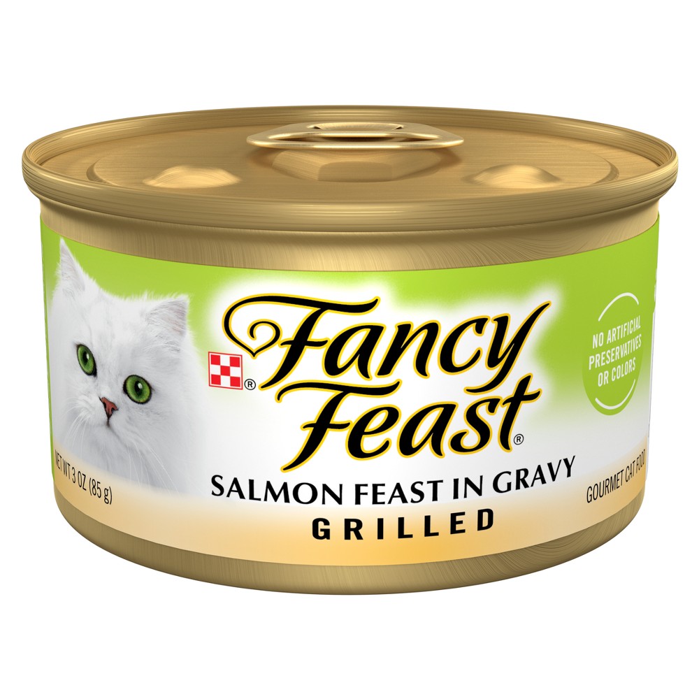 UPC 050000503896 product image for Purina Fancy Feast Grilled Gourmet Wet Cat Food Salmon, Fish, Seafood Feast In G | upcitemdb.com