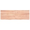 vidaXL Wall Shelf Light Brown 47.2 in.x15.7 in.x(0.8 in.-1.6 in.) Treated Solid Wood Oak - image 3 of 4