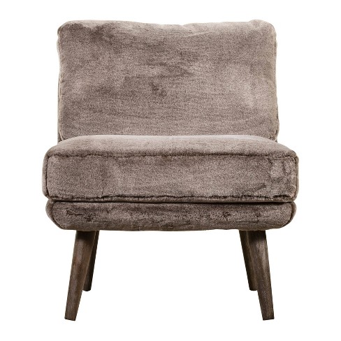 STHOUYN Small Armless Accent Chair Velvet Decorative Slipper Chair