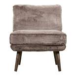 Sophie Armless Slipper Chair Mink Brown Faux Fur - Adore Decor