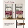 VASAGLE Bakers Rack with Charging Station, Coffee Bar Stand with Adjustable Storage Shelf, Grid Panel, 12 Hooks, Table for Microwave, Kitchen - 4 of 4
