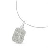 .925 Sterling Silver 1 cttw Diamond Block Pendant Necklace (I-J, I3-Promo) - 4 of 4