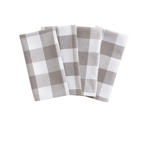 Everyday Casual Prints Assorted Cotton Fabric Napkins Set of 24 - Gray - Elrene Home Fashions